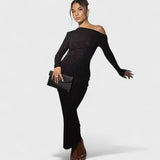 Moa - Rochie maxi strălucitoare