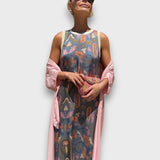Elveria – Rochie maxi cu cardigan