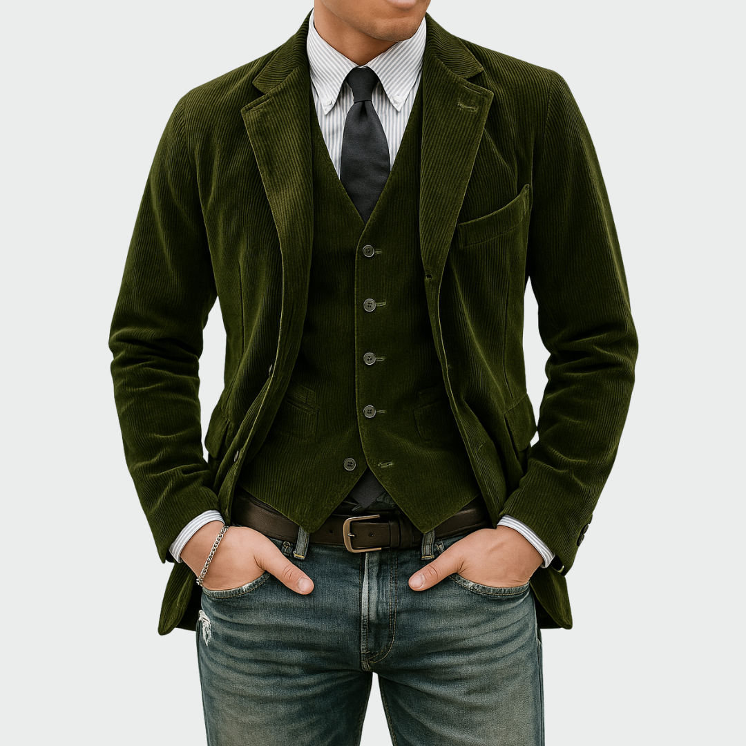 Peter | Set Sacou și Vestă Elegantă